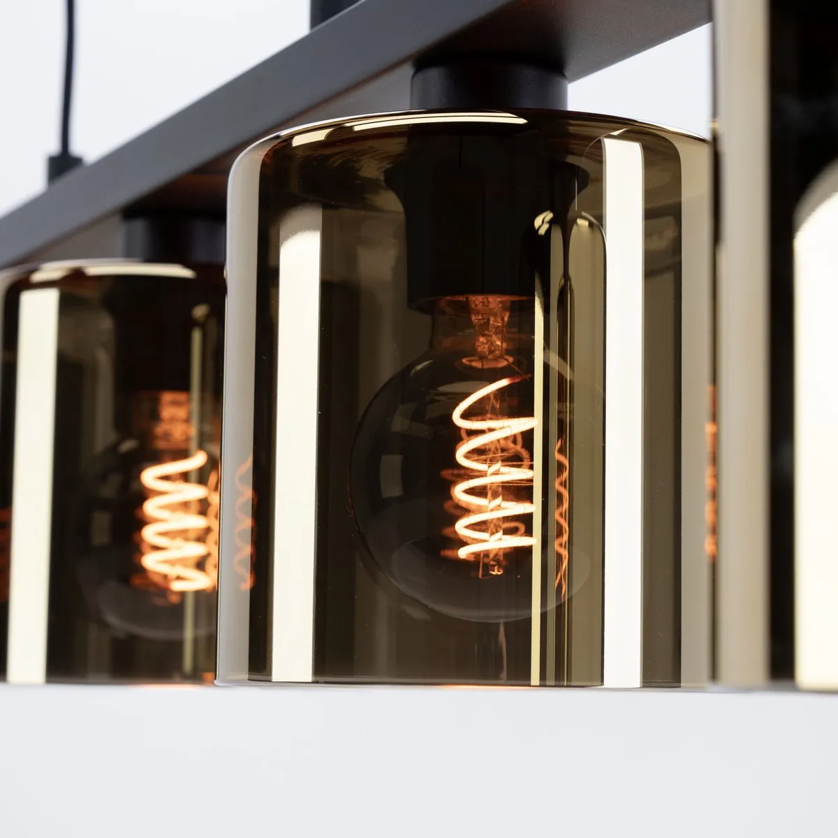EGLO Cadley Hanglamp | Goudkleurig glas | E27 | Breedte 121 cm | Zwart