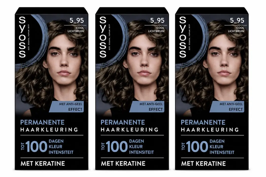 SYOSS Permanent Haarkleuring Cool Lichtbruin 3 Stuks