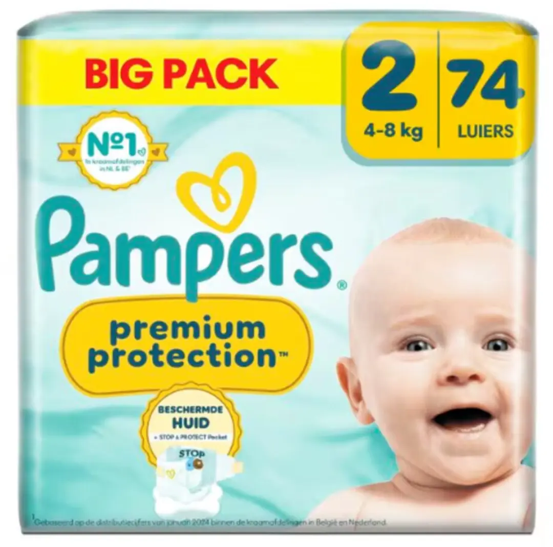 Pampers Premium Protection Luiers Maat 2 148 Stuks