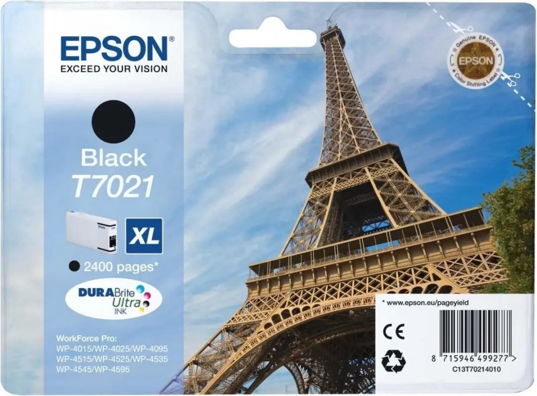 Epson T7021XL Inktcartridge - Zwart - 2400 pagina's