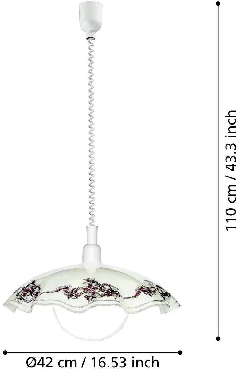Eglo Vetro Hanglamp 1 Licht - Ø420mm Wit