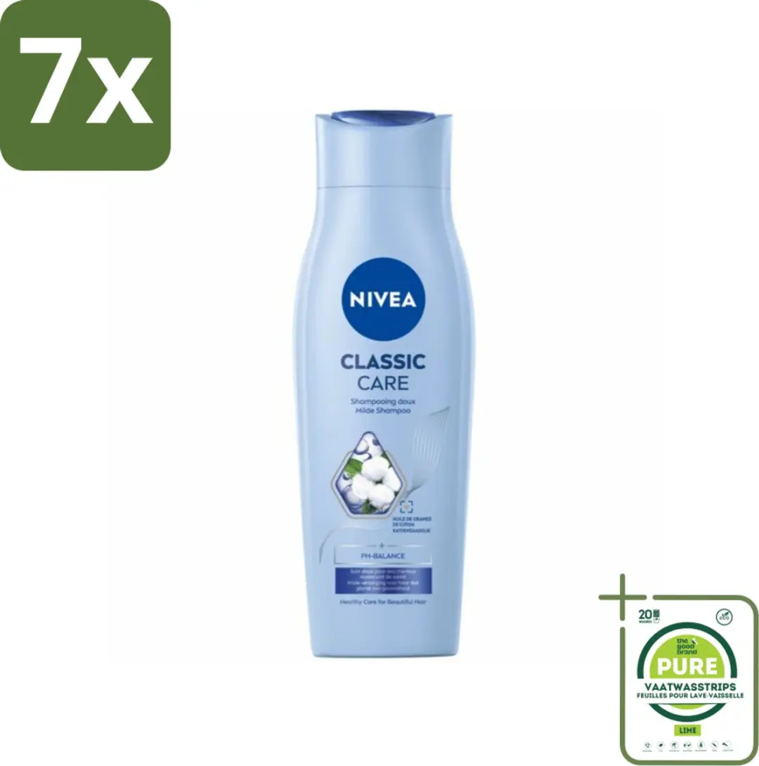 NIVEA Shampoo Klassieke Verzorging 250ml - 7 Stuks