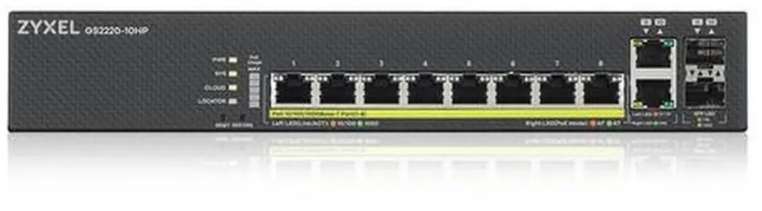 Zyxel GS2220-10HP-EU0101F Managed Switch - 10 PoE-poorten 180W - afbeelding 5 van 6