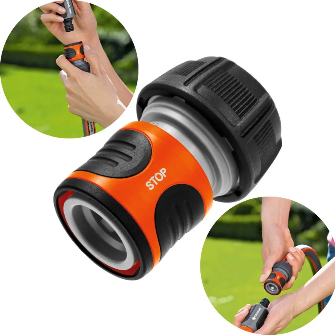 Gardena Snelkoppeling met Stop 3/4" - Original System