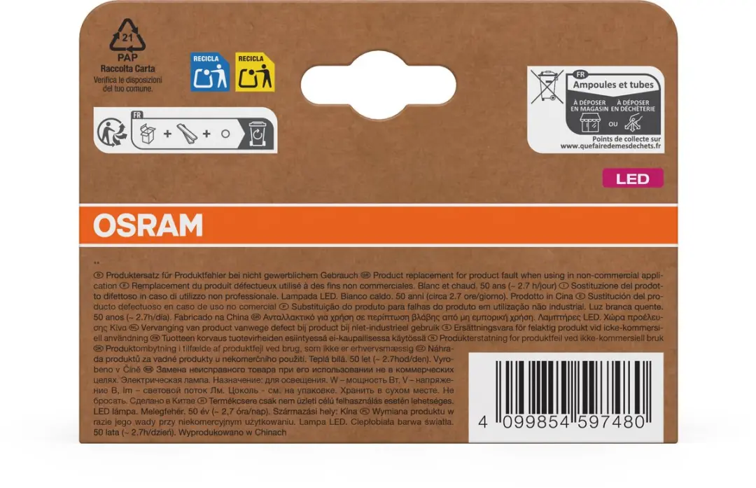 Osram LED Spot PAR16 GU10 2700K - 360lm - 50.000u - 3 Stuks - afbeelding 6 van 6