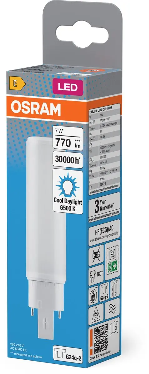Osram Dulux LED G24q 7W 770lm - Helder