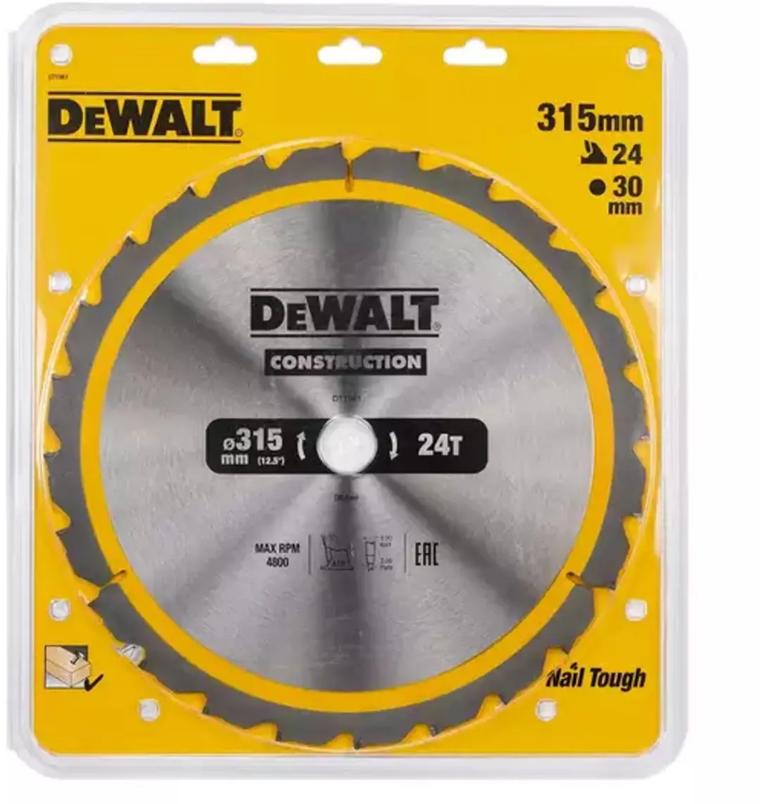 DeWalt Construction DT1961-QZ Zaagblad 315mm - 24 Tanden