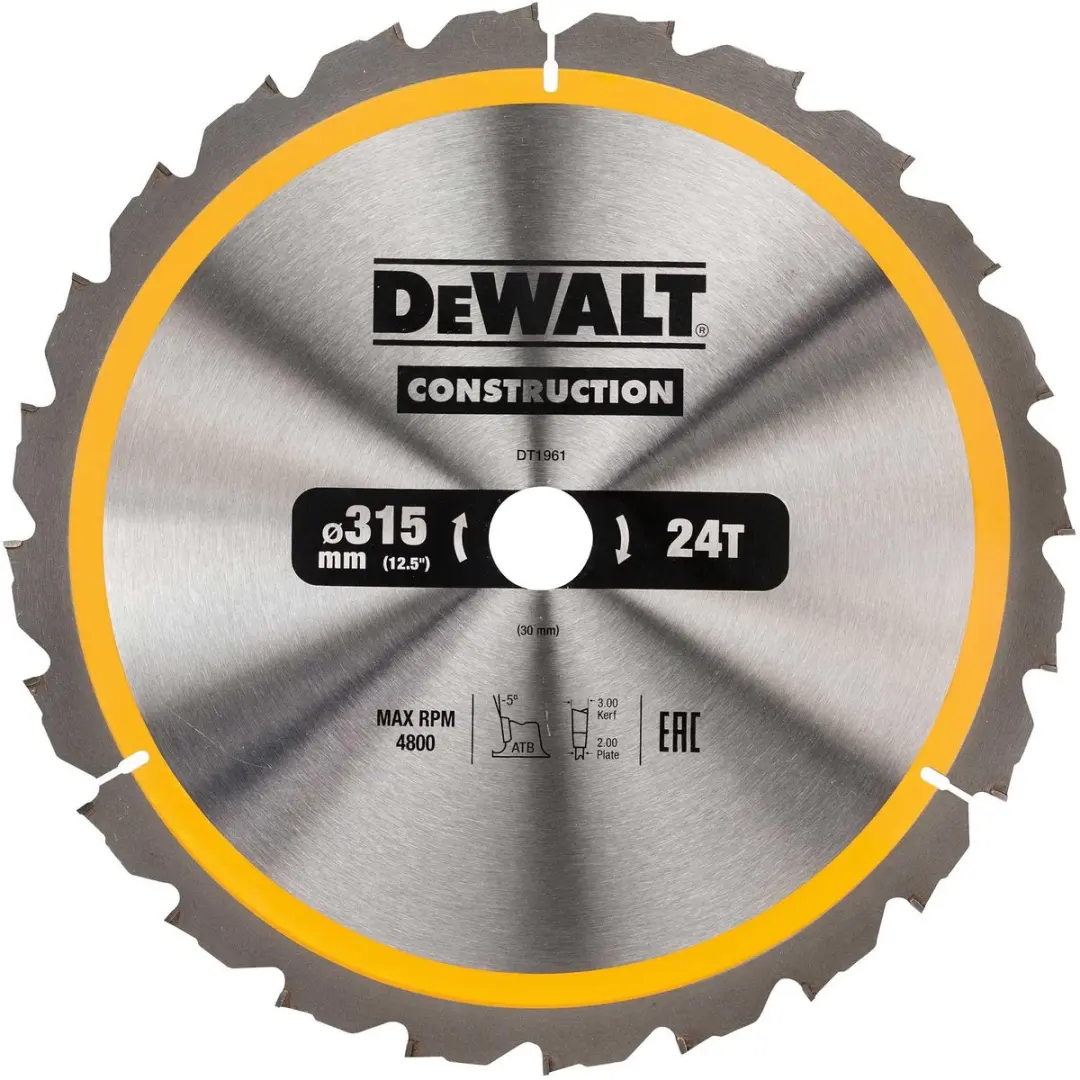 DeWalt Construction DT1961-QZ Zaagblad 315mm