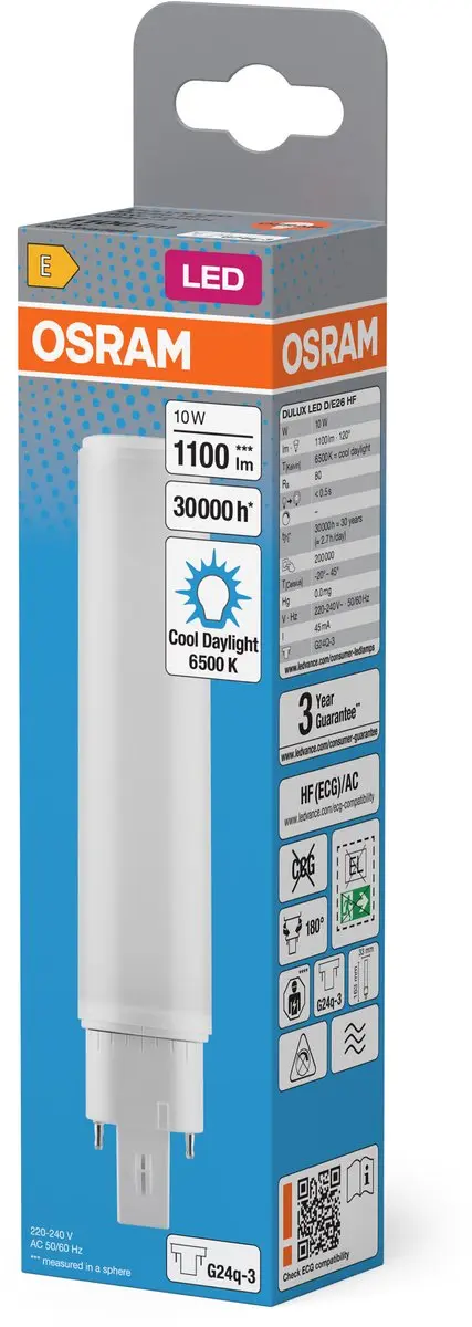 Osram Dulux LED Penvoetlamp G24q 10W 1100lm - Helder