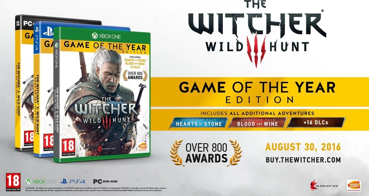Bandai Namco The Witcher 3 Wild Hunt GOTY Edition PS4