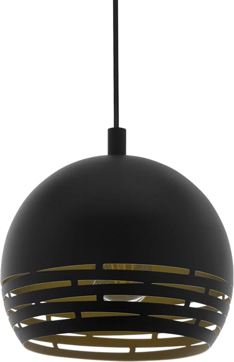 Eglo Camastra Hanglamp E27 - Ø22,5cm - Zwart/Goud