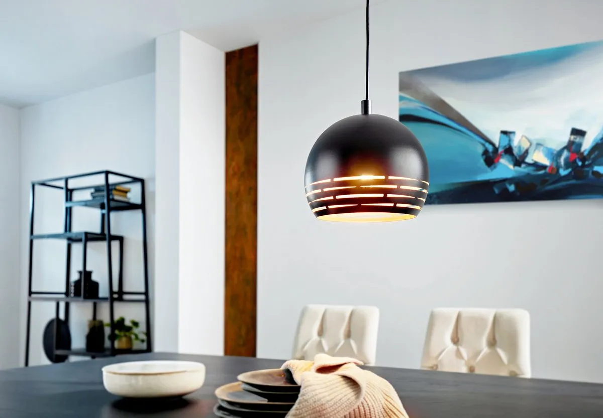 Eglo Camastra Hanglamp E27 - Ø22,5cm - Zwart/Goud - afbeelding 6 van 6