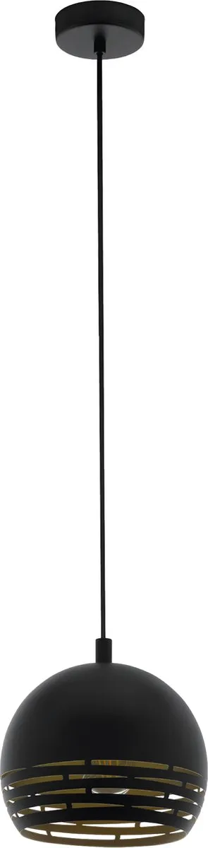 Eglo Camastra Hanglamp E27 - Ø22,5cm - Zwart/Goud