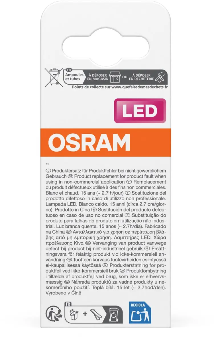 Osram LED-lamp Star Globe P40 Filament 3,4W - 470lm Warm wit
