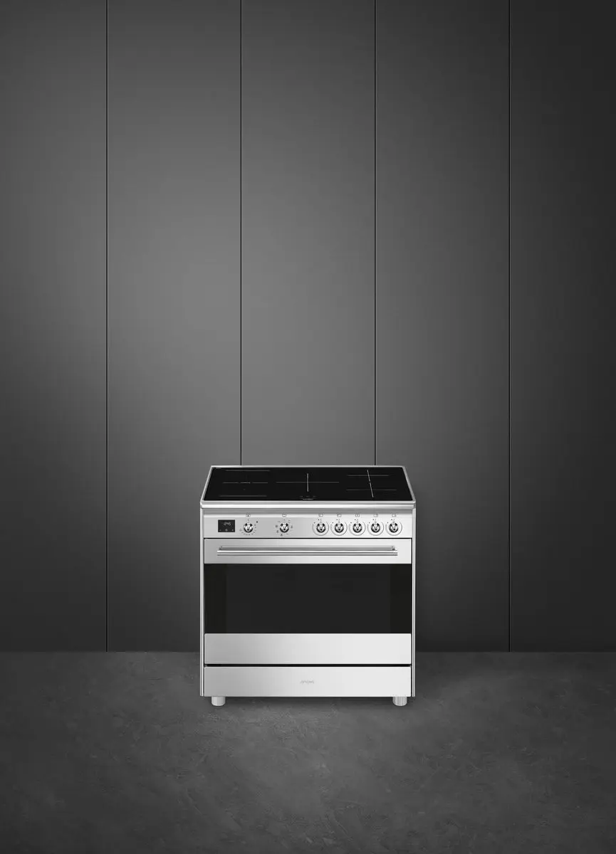Smeg SCB95CIX Inductiefornuis 90cm - Multizone - RVS