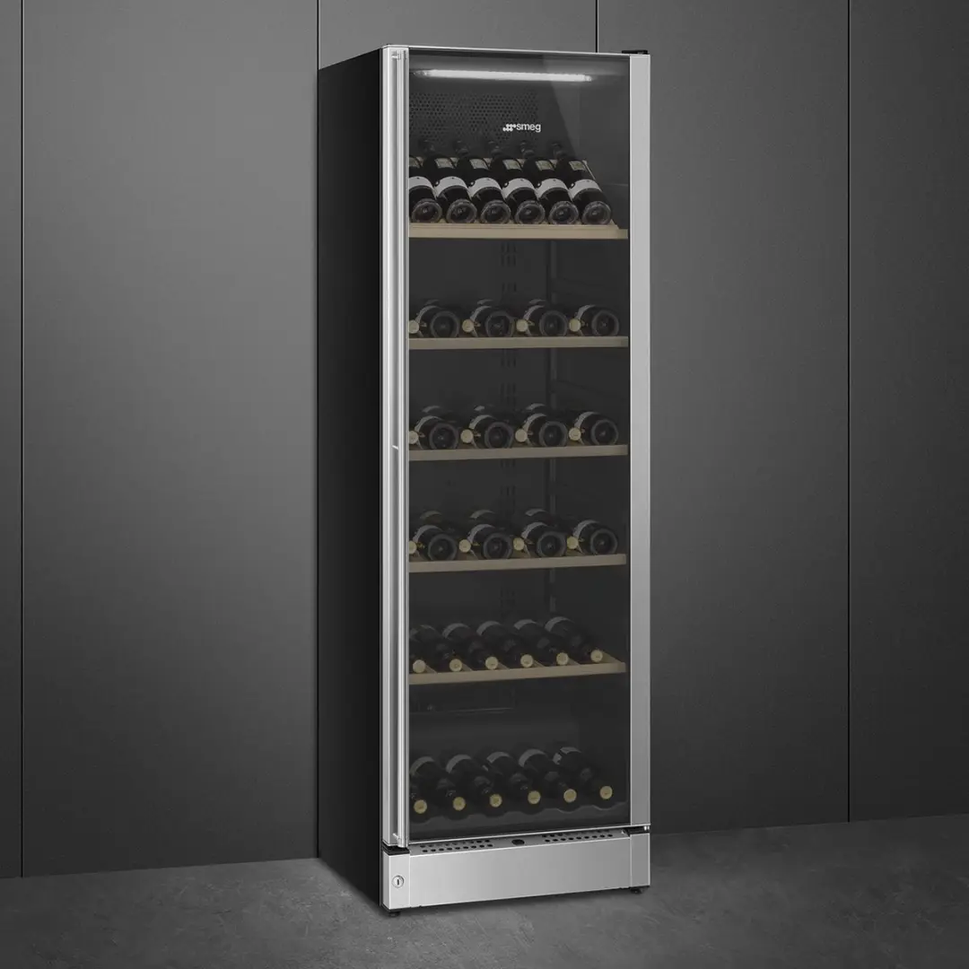 Smeg SCV115G Wijnklimaatkast 197 Flessen - RVS