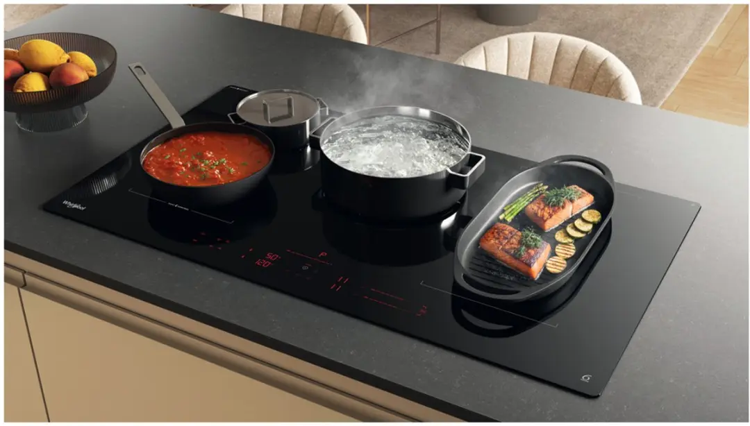 Whirlpool WEX9024DCFF2 Inductiekookplaat 91cm - 5 Zones - Zwart