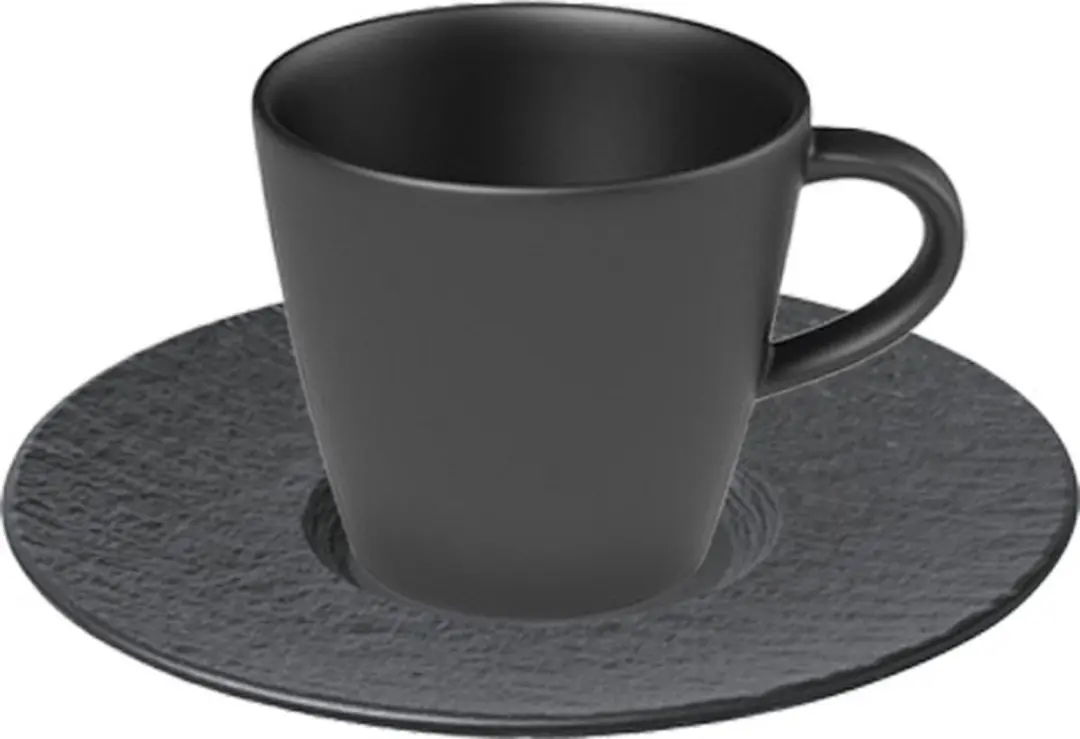 Villeroy & Boch Manufacture Rock Espresso Set 60ml - 6 Stuks - Zwart