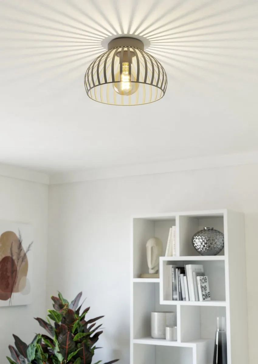 Eglo Mogano 3 Plafondlamp E27 - Ø28cm - Zand - afbeelding 6 van 6