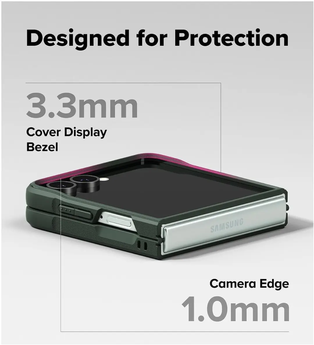 Ringke Onyx Magnetic Hoesje Groen - Samsung Galaxy Z Flip 7 - afbeelding 6 van 6