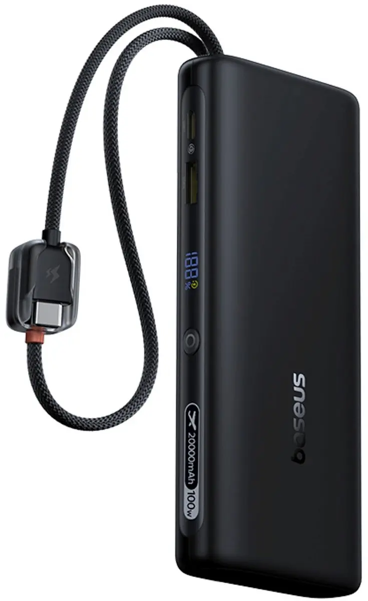Baseus EnerFill FC41 Powerbank 20000mAh 100W - Zwart - afbeelding 6 van 6