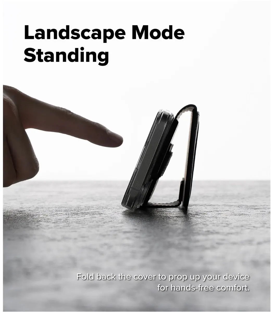 Ringke Folio Grip Wallet iPhone 17 - Hoesje - Zwart