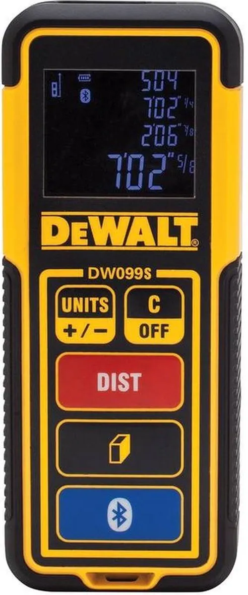 DeWalt DW099S Digitale Afstandsmeter - 30m - Bluetooth - Rood - afbeelding 6 van 6