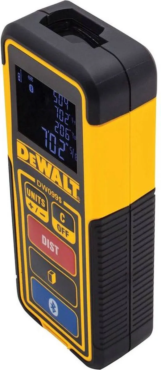 DeWalt DW099S Digitale Afstandsmeter - 30m - Bluetooth - Rood