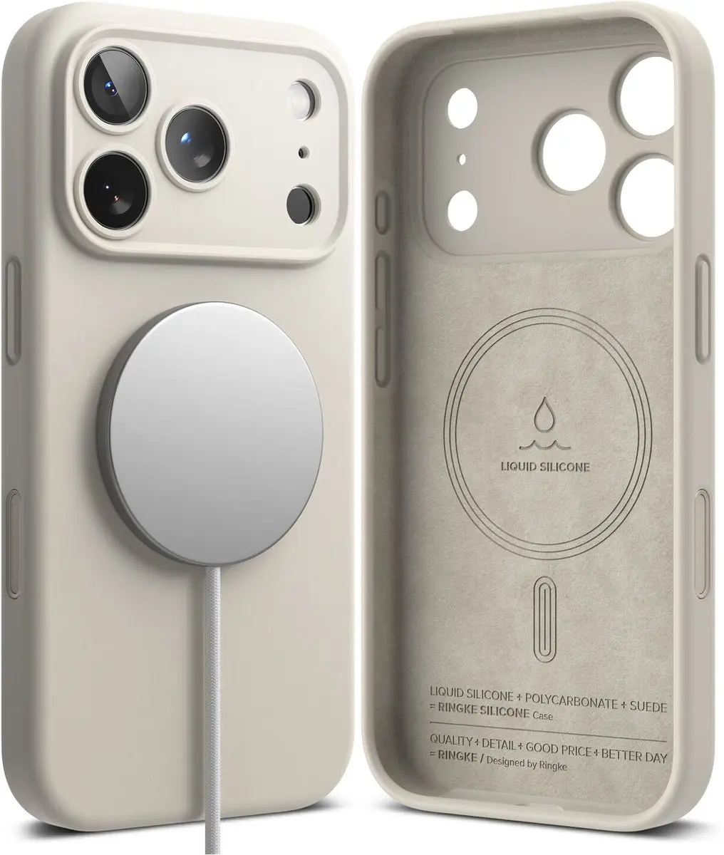 Ringke Silicone MagSafe Hoesje iPhone 17 Pro Max - Beige