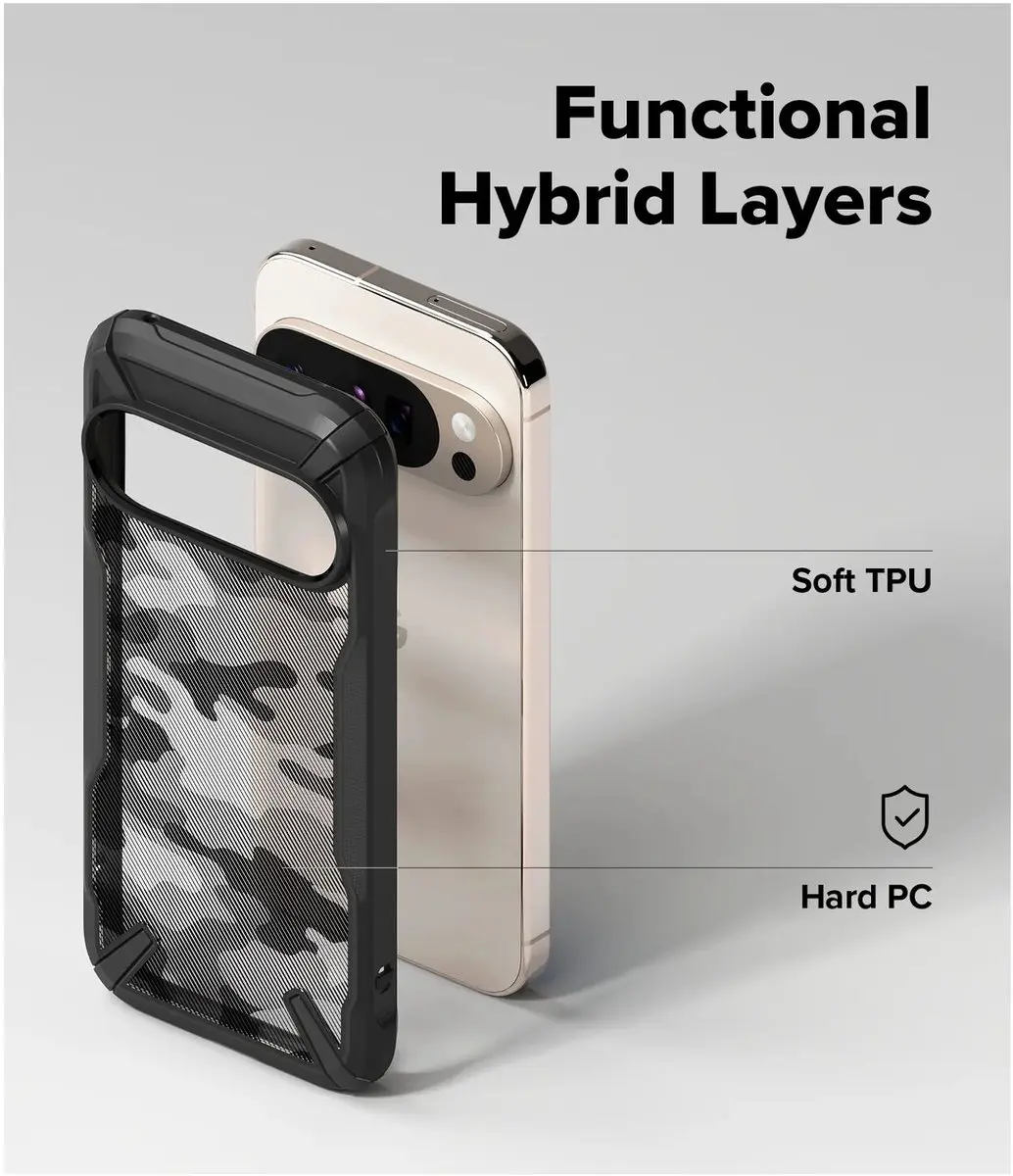 Ringke Fusion X Hoesje Google Pixel 10/10 Pro - Camo Zwart