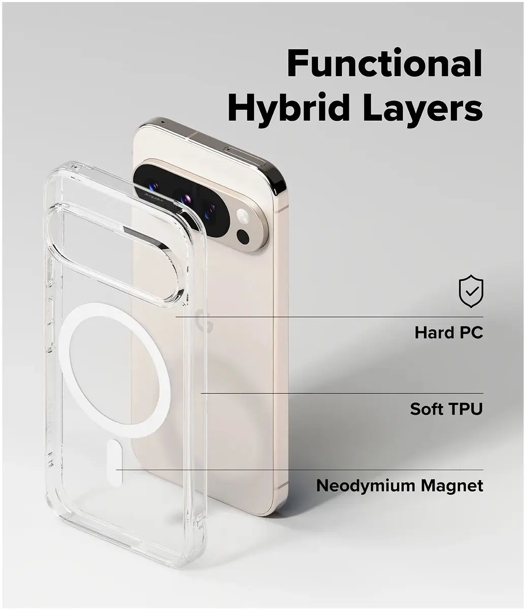 Ringke Fusion Magnetic Hoesje Google Pixel 10/10 Pro - Transparant