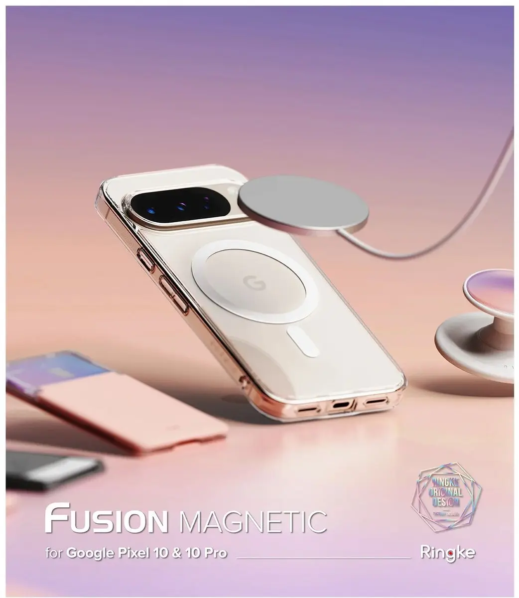 Ringke Fusion Magnetic Hoesje Google Pixel 10/10 Pro - Transparant