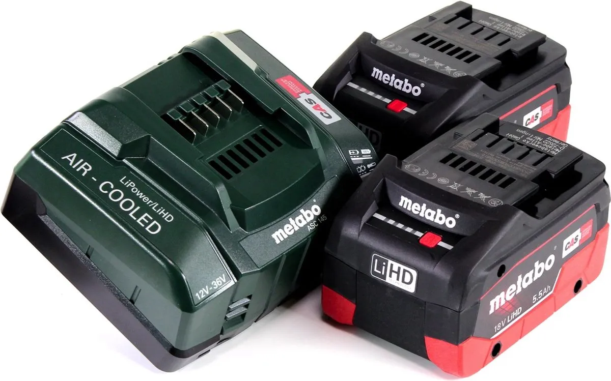 Metabo 685122000 18V LiHD Accu & Lader - 2x 5,5Ah
