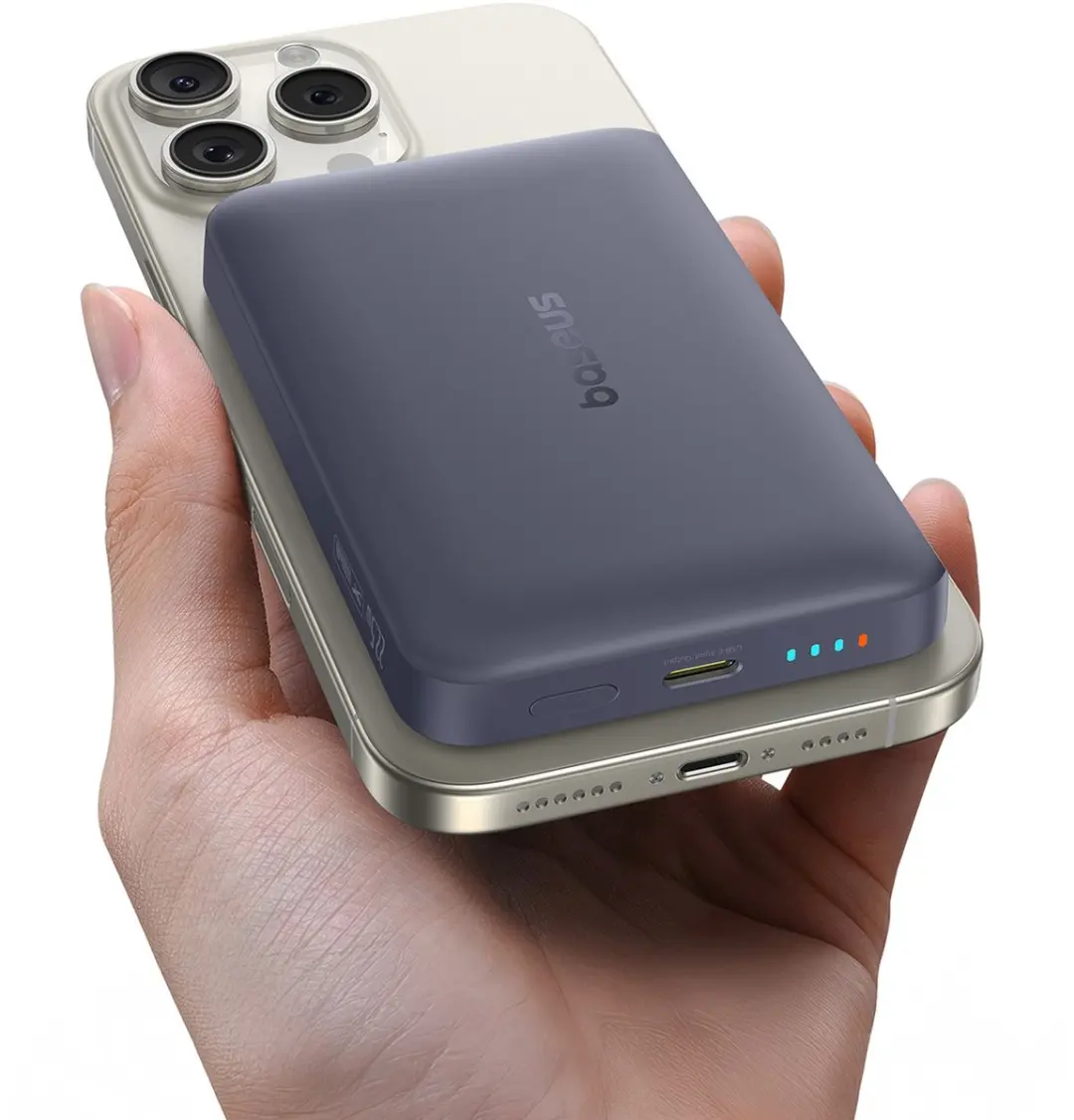 Baseus EnerFill FM11 Magnetische Powerbank 10000mAh - 22.5W - Donker grijs