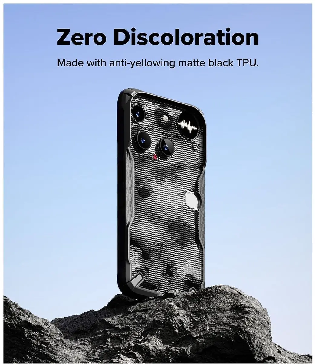 Ringke Fusion X Hoesje Nothing Phone (3) - Camo Zwart