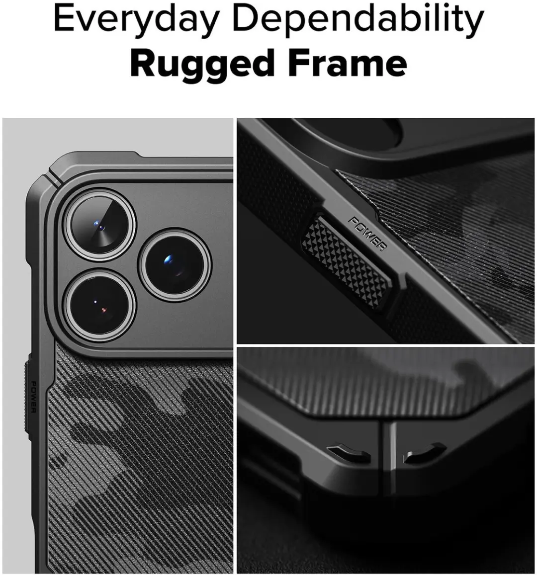 Ringke Rugged Gear Magnetic Hoesje iPhone 17 Pro Max - Camo Zwart