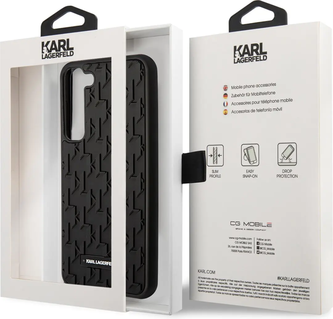 Karl Lagerfeld Backcase Hoesje Samsung Galaxy S23 - Effen Zwart
