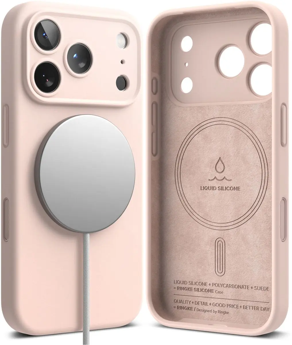 Ringke Silicone MagSafe Hoesje iPhone 17 Pro - Roze