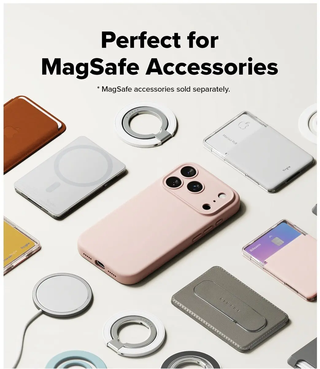 Ringke Silicone MagSafe Hoesje iPhone 17 Pro - Roze