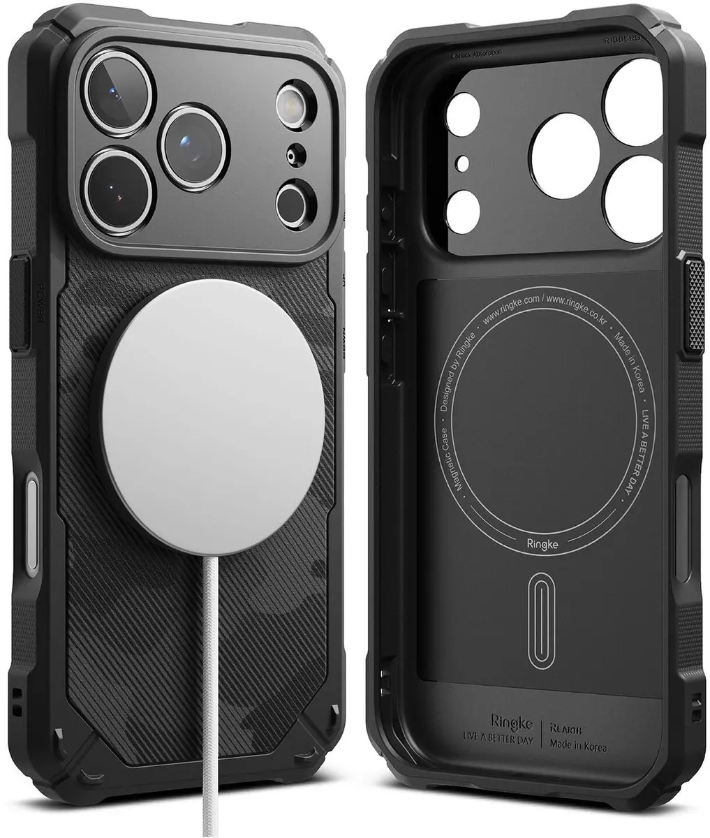 Ringke Rugged Gear Magnetic Hoesje iPhone 17 Pro - Camo Zwart