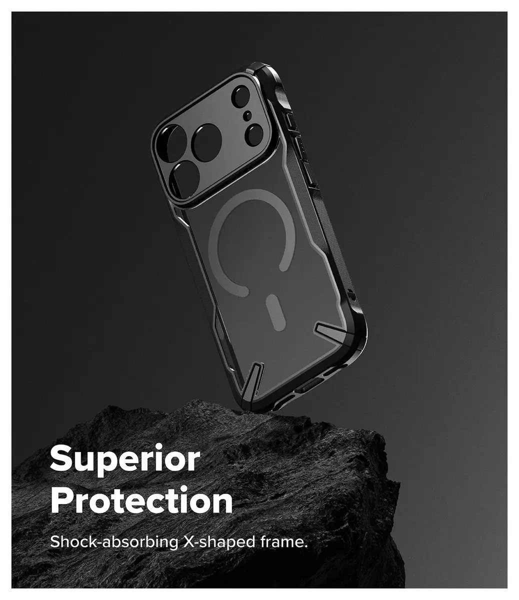 Ringke Fusion X Magnetic Hoesje iPhone 17 Pro Max - Zwart