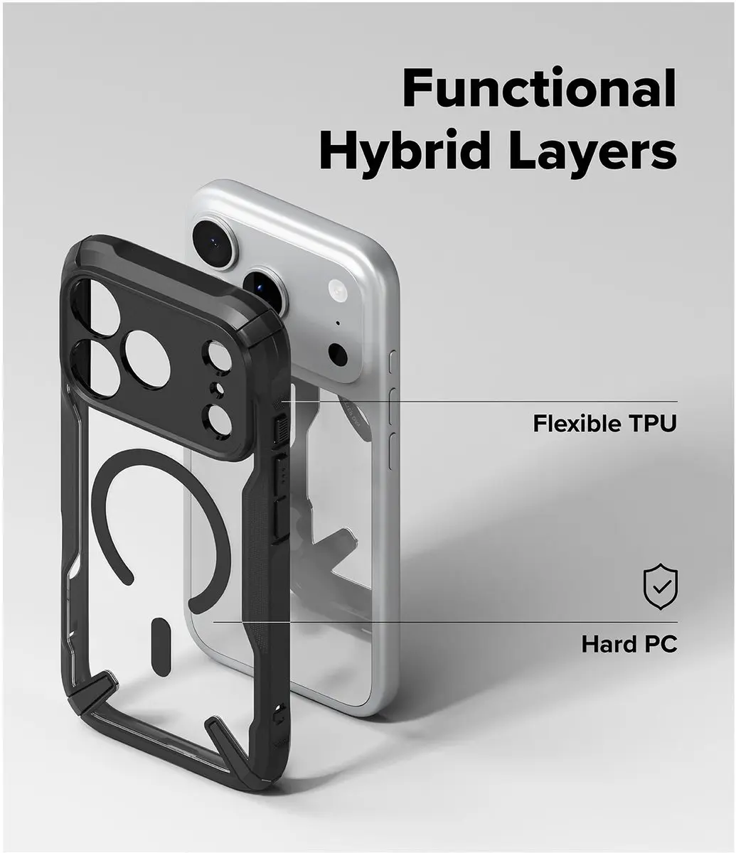Ringke Fusion X Magnetic Hoesje iPhone 17 Pro Max - Zwart