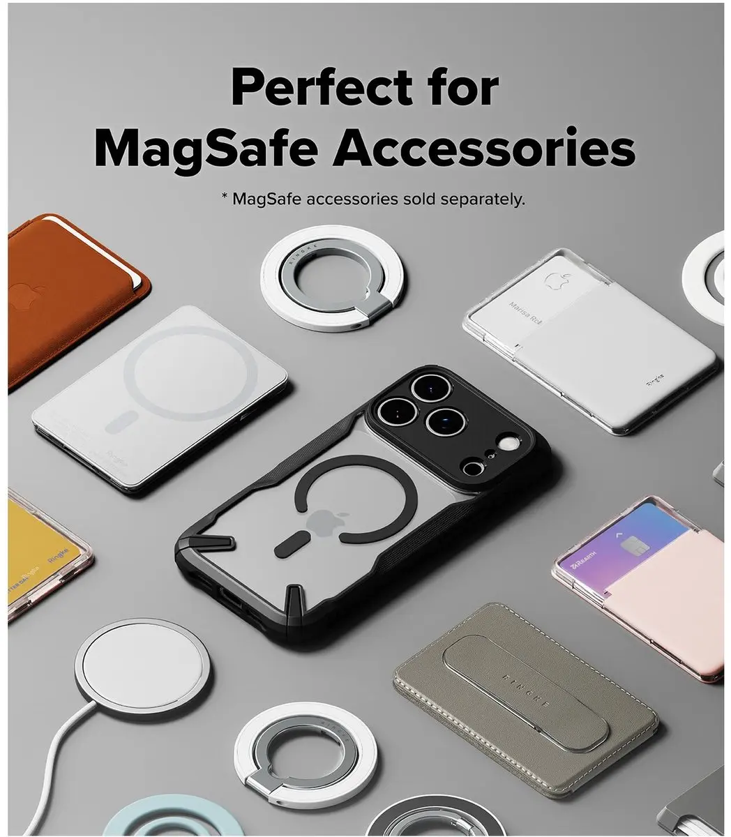Ringke Fusion X Magnetic Hoesje iPhone 17 Pro Max - Zwart
