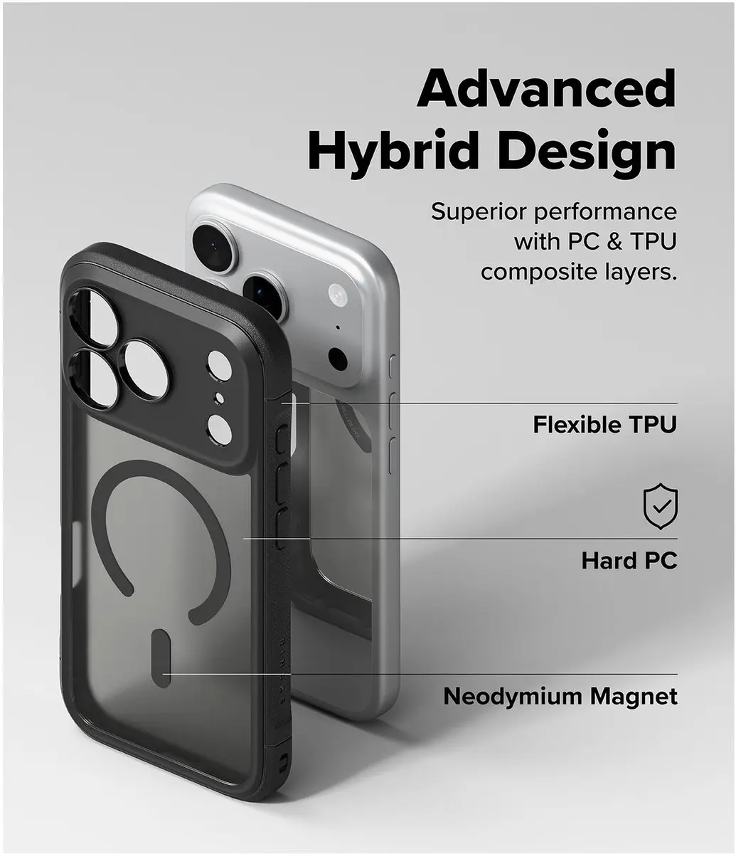 Ringke Fusion Bold Magnetic Hoesje iPhone 17 Pro Max - Matte Zwart