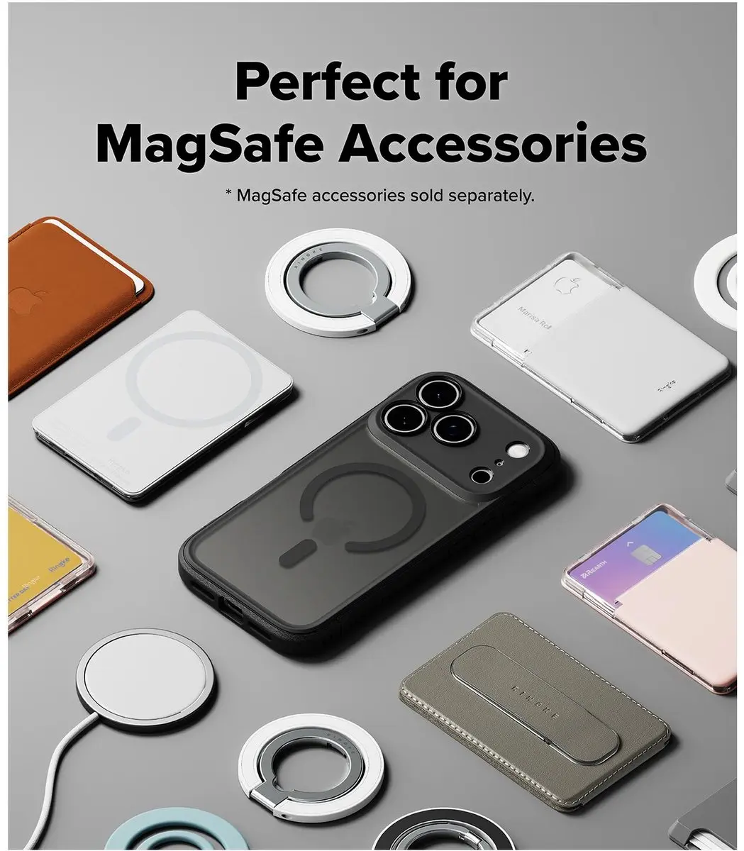 Ringke Fusion Bold Magnetic Hoesje iPhone 17 Pro Max - Matte Zwart