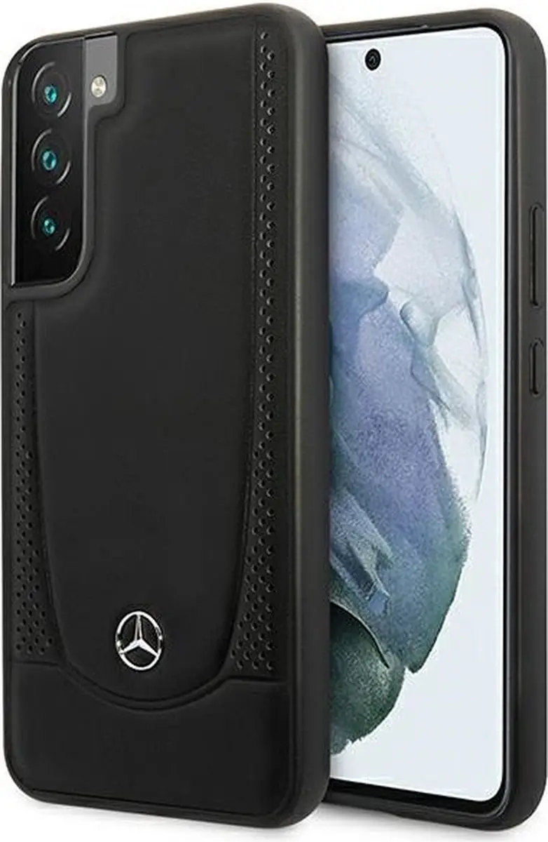 Mercedes MEHCS22MARMBK Leder Urban Line Hoesje - Zwart