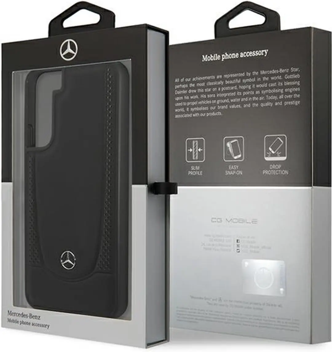 Mercedes MEHCS22MARMBK Leder Urban Line Hoesje - Zwart
