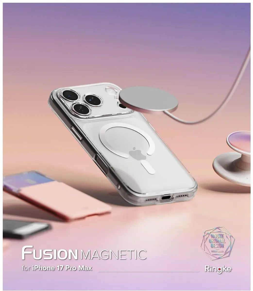 Ringke Fusion Magnetic Hoesje iPhone 17 Pro Max - Transparant