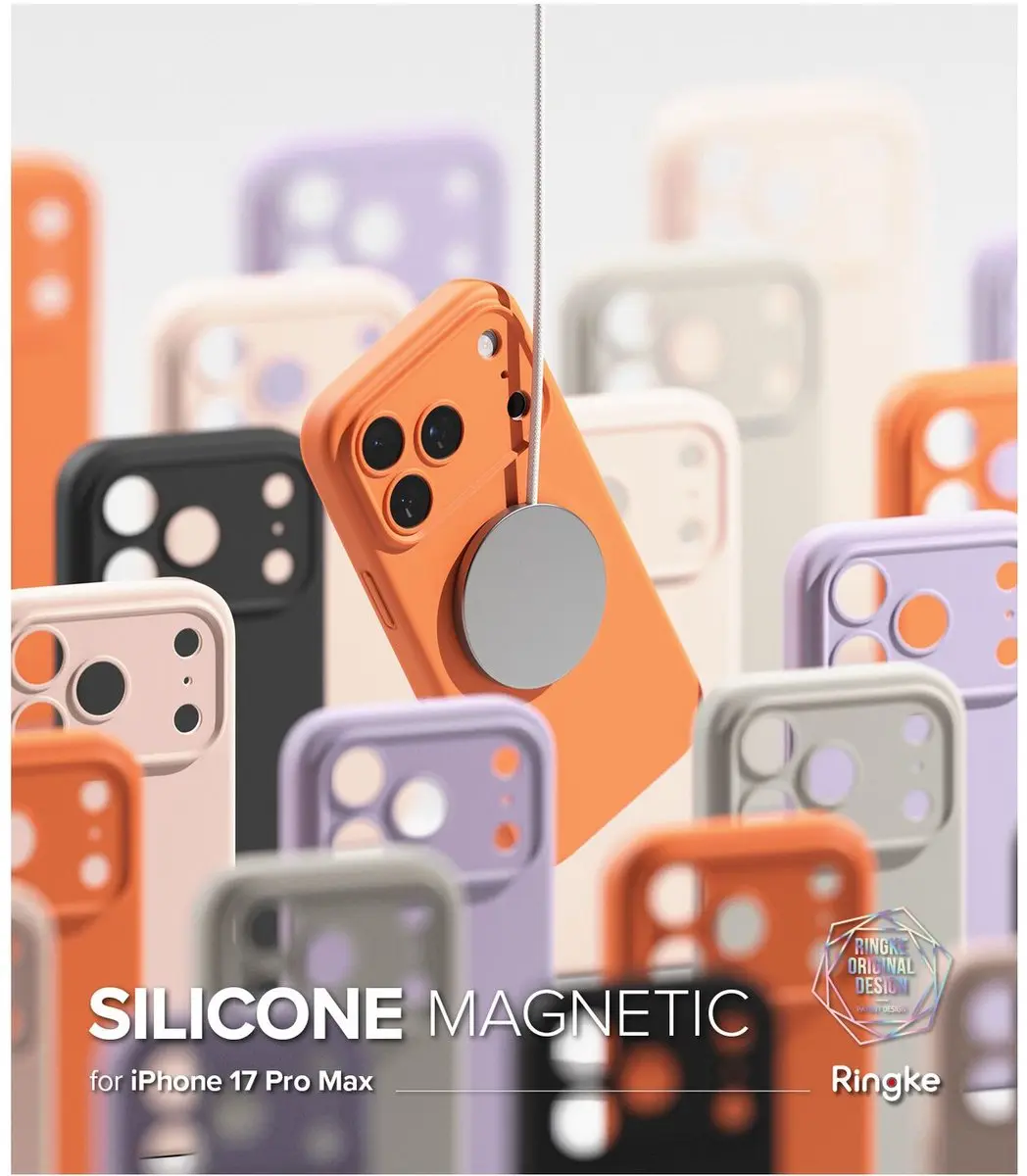 Ringke Silicone MagSafe Hoesje iPhone 17 Pro Max - Zwart