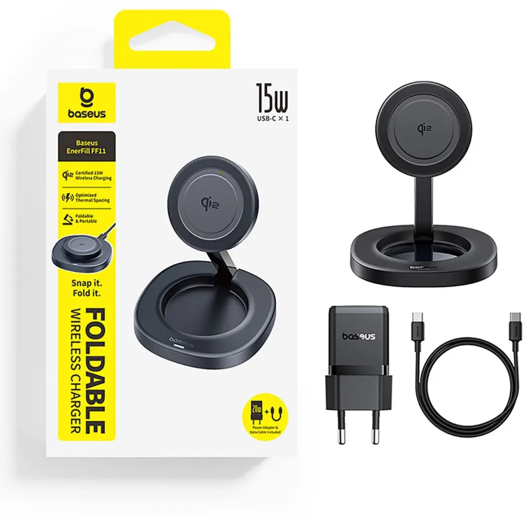 Baseus EnerFill FF11 Draadloze Oplader 15W - Cosmic Black